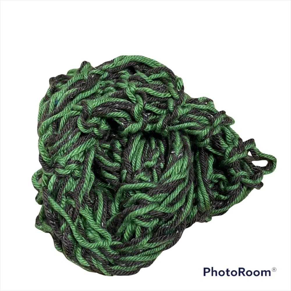 Rope Yarn Scarf Women’s Green Brown Boho
